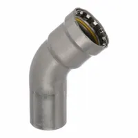 VIEGA MEGAPRESS Crimp Elbow Fitting: 1 1/2 in Pipe x 1 1/2 in CTS Size, Press-fit x FTG, HNBR (MPN 26121)