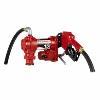 FILL-RITE Electric Drum Pump: 15 gpm Max. Flow Rate, 115 V AC, 1/6 hp HP, Pump with Hose & Nozzle (MPN FR610HA)