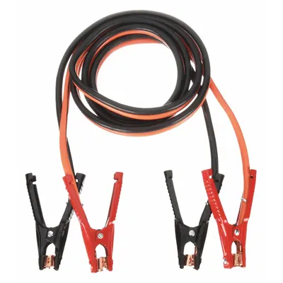 WESTWARD Booster Cable: Crimped, 1 AWG, Spring Clamp Grip, 20 ft Cable Lg - Clamp Jumper Cables