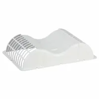 Soffit Vent: Louvered Hood Venting, Rectangular, 3 in_4 in_5 in Duct, Plastic, White Finish (MPN 56390)