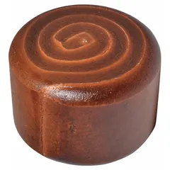 Soft rawhide replacement face designed for clamping-head hammers. The 1-3/4 in diameter tip provides a non-marring striking surface suitable for assembly and metalworking applications where protecting finished surfaces is required.