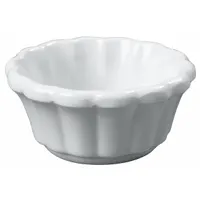 CARLISLE Scalloped Ramekin: 1 oz Capacity, Melamine, NSF Certified, White (MPN 43942GR02)