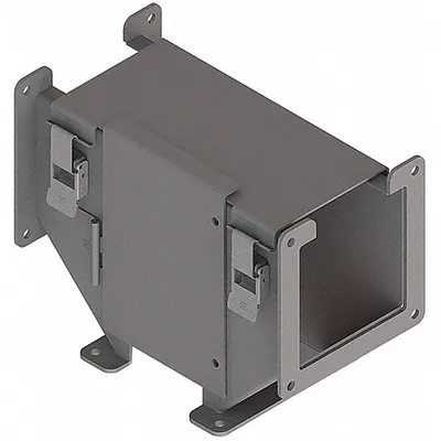 HOFFMAN Wireway Tee: 4 in Wd, 4 in Ht, 10 in, Hinged Cover with Quick-Release Latches - Tees for Dust-Tight Wireways