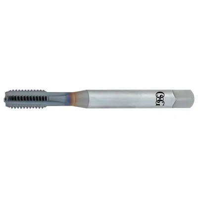 OSG Straight Flute Tap: 3/8"-16 UNC, H3 / 2B-3B, 4 Flute, Bottoming Chamfer - Coolant-Through Straight-Flute Machine Taps for Aluminum