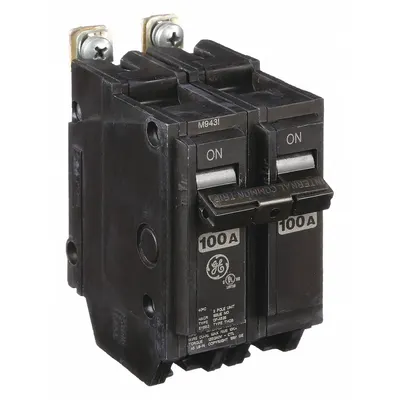 GE Miniature Circuit Breaker: THQB, 100 A, 120/240V AC, Single Phase, 10kA at 120/240V AC - THQB & THHQB Series, Bolt-On GE Miniature Circuit Breakers