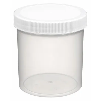 QORPAK Laboratory Jar: Polypropylene, Polypropylene, 16.2 fl oz, 89 mm Body Dia - Polypropylene Lab Jars