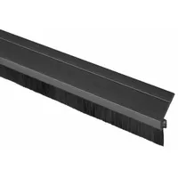 This metal leaf weatherstripping has an aluminum flange and a nylon insert. It measures 7 ft in length, 1 1/4 in width, and 1 3/16 in height. Used to seal gaps around doors to block drafts, dust, and insects