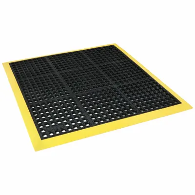 NOTRAX Antifatigue Mat: 40 in x 40 in, 7/8 in Thick, Raised Diamond Studs - Standard Drainage Mats