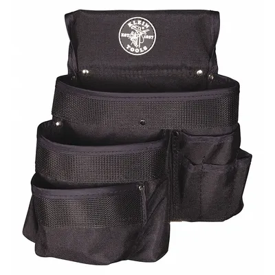 KLEIN TOOLS Tool Pouch: For 2 1/2 in Belt Wd - Max, 9 Pockets - Nylon Tool Pouches