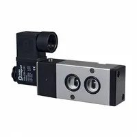Single solenoid NAMUR valve with 4 ports and 1/4 in NPT inlet and outlet. Operates on 110V AC. Suitable for controlling air or neutral gases in pneumatic actuator applications