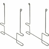 Steel anti-sail brackets supplied as a pair. Overall width 22 inches, overall height 21 inches. Used in fleet and vehicle maintenance to secure tarps or covers and prevent billowing during transport