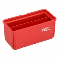 MILWAUKEE PACKOUT Large Bin Set: 8 in W x 8 in H x 4 in L, Polymer, Red, 6 Dividers (MPN 48-22-8063)