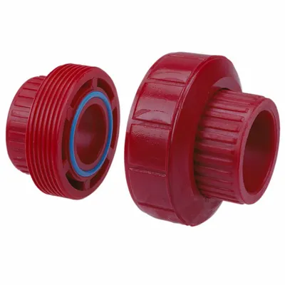 NIBCO Pipe Union: Polyvinylidene, 1 1/2 in x 1 1/2 in Fitting Pipe Size, Schedule 80 - UV-Resistant Schedule 80 Pipe Fittings
