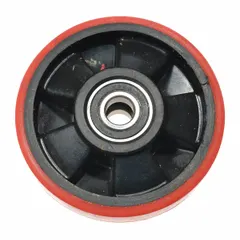 Replacement wheel designed for lift tables and pallet positioners in material handling applications. Supports smooth rolling and load bearing in warehouses, manufacturing, and logistics settings. Compatible with Part Number 3KR47G.