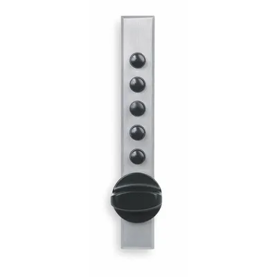 SIMPLEX Cabinet Lock: Satin Chrome, Deadbolt, 5 1/4 in Body Ht, 7/8 in Body Wd - Mechanical Keypad Cabinet & Locker Locks