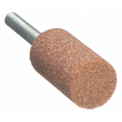 NORTON Vitrified Mounted Point: 3/4 in Dia, Aluminum Oxide, 60 Grit, W207 - General Purpose Mounted Points for Carbon Steel