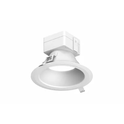 LUMINATION Downlight: 6 in Dia, 2,500 lm, 3000K, 59.5 W, 120 to 277V AC, 5 7/16 in Overall Ht - Standard-Profile Canless Downlights