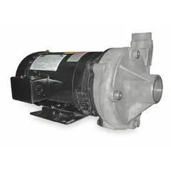 This straight centrifugal pump is driven by a 3 hp TEFC motor rated for 230/460V AC and delivers up to 130 ft of head. It features a 1-1/2 in intake and 1-1/4 in discharge, with stainless steel construction suitable for water transfer, circulation, and boosting in industrial and commercial systems.