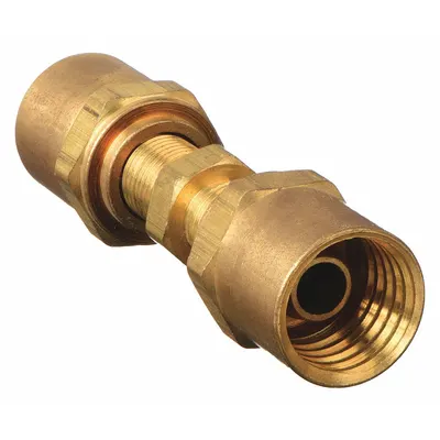 SPEEDAIRE Multipurpose Reusable Hose Mender, 1/4 in x 1/4 in, Brass Barb x Barb - Multipurpose (Air, Water, Chemical) Reusable Hose Menders