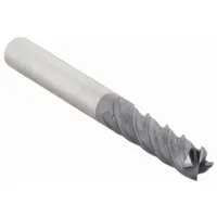 This 7/16" diameter carbide square end mill features a TiAlN coating and 4-flute design for efficient cutting in steel and cast iron. With a 2" length of cut and 4" overall length, it is suited for roughing and finishing operations in milling applications