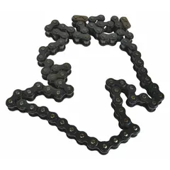 This black steel chain is an accessory for Dayton platform lift trucks. It is used as a replacement or spare chain in lifting applications for material handling equipment.