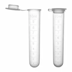 APPROVED VENDOR Polypropylene Test Tube with Snap Cap, 10 mL, Graduated, Round Bottom, Colorless