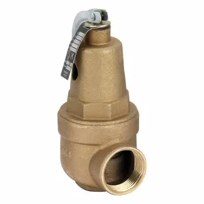 APOLLO Relief Valve: FNPT x FNPT, 1 in x 1 1/4 in, Bronze - ASME Section IV Hot Water Pressure Relief Valves