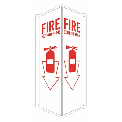 LYLE V-Shape Projection Fire Extinguisher Sign - V-Shape Projection Fire Extinguisher Signs