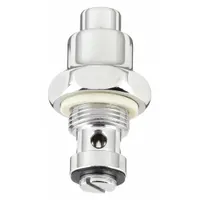 Brass valve bonnet for faucet foot pedal and knee pedal assemblies. Used as a replacement part to control water flow in hands-free or foot-operated faucet systems. Compatible with Advance Tabco equipment