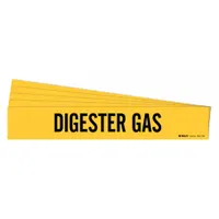 Pipe Marker: Digester Gas, Yellow, Black, Fits 8 in and Larger Pipe O.D., 1 Pipe Markers, 5 PK (MPN 7077-1HV-PK)