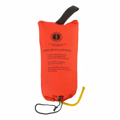 MUSTANG SURVIVAL Ring Buoy Rope Bag, Orange, 10 in Dia, Non-Reflective - Rope Bags for Ring Buoys