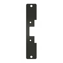 Bronze electric strike faceplate compatible with HES Series 5000 electric strikes. Measures 7 15/16 in height. Used to cover and protect the cutout in a door frame, providing a finished appearance and proper alignment with the latch in commercial access-control installations.