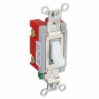 HUBBELL Wall Switch: Toggle Switch, Double Pole, Maintained, White, 120/277V AC - Toggle Wall Switches