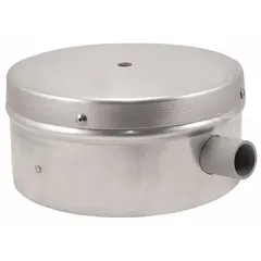 Weatherhood designed to protect outdoor HVACR equipment from rain, snow, and debris. Used in commercial and industrial ventilation systems to shield fans, louvers, or exhaust openings. Provides weather resistance for long-term equipment protection.