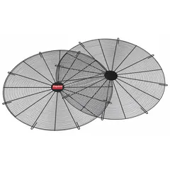 Fan guard set for use in HVACR and industrial ventilation systems. Provides a protective barrier around rotating fan blades to help prevent accidental contact while maintaining airflow. Suitable for installation in commercial, factory, and warehouse environments.