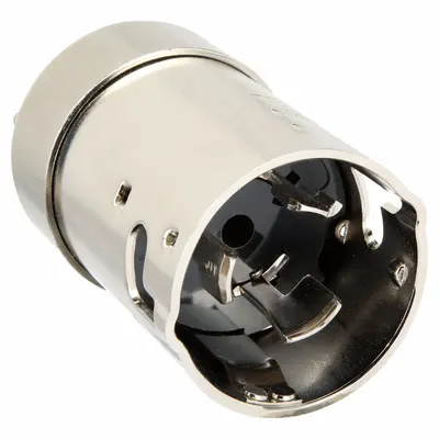 HUBBELL HBL63CM61 Non-NEMA Locking Plug, 125V AC, 50 A, 2 Pole, 3 Blade, Silver - General Purpose Plugs