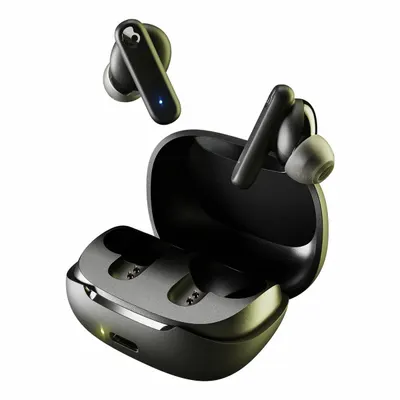 SKULLCANDY INC. Earbuds: Noise Cancelling, Microphone, Earphones, Wireless, In-Ear, Black - Wireless Headphones