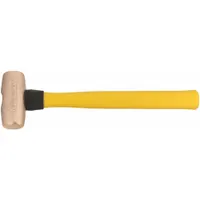 Copper Mallet: Fiberglass Handle, Textured Grip, 1 lb Head Wt, 1 in Dia, 2 1/2 in Head Lg (MPN AM1CUFG)