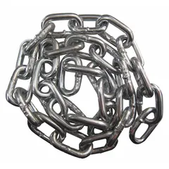 Strapping chain for material handling applications. Designed to fit Dayton brand models 21VG49 and 21VG50. Used to secure loads during transport or storage in industrial and warehouse environments.