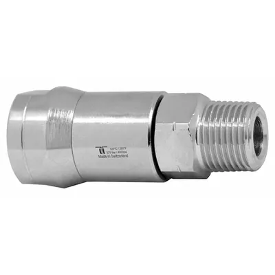 MOSMATIC 30.153 Nickel-Plated C38500 Brass Rotary Union - Brass Rotating Joints & Unions