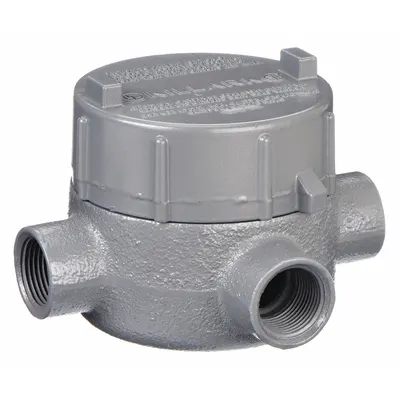 HUBBELL KILLARK GECTT-2M T Round Body Conduit Outlet Body - T Round Body - Tee Type