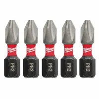 MILWAUKEE Insert Bit: Insert Bit, Imperial, PH2 Bit Industry Size, #2 Bit Size, Std, Hex, 5 PK (MPN 48-32-4601)