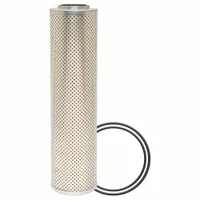 Cartridge hydraulic filter with cellulose media, 1 7/8 in inside diameter, includes (2) O-rings. Designed for hydraulic fluid filtration in John Deere vehicles, removing contaminants to protect system components