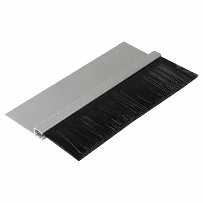 AMERICAN GARAGE DOOR SUPPLY Brush Seal: Straight, Nylon, 1 1/2 in Brush Lg, 2 in Holder Lg - Material Handling