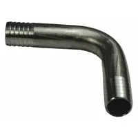 This 303 stainless steel rigid barbed hose fitting is designed for multipurpose air, water, and chemical transfer applications. It connects 1/2 in hose I.D. with a Hose Barb x Hose Barb, Male x Male connection and features a No Knurl nipple grip type. Suitable for use in industrial fluid systems requiring a secure, leak-resistant joint