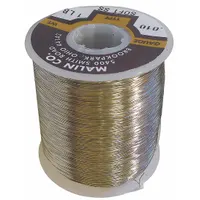 Spool of 16 gauge aluminum baling wire with a 0.051-inch diameter and 107-foot length. The wire has an oiled finish and is wound on a spool for convenient dispensing. Used for bundling and securing materials in recycling, agricultural, and industrial operations where a lightweight, corrosion-resistant non-ferrous binding wire is required