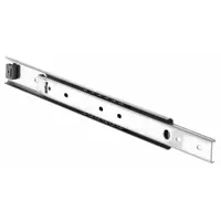 Side-mount ball bearing drawer slide with 3/4 extension and 17 23/32 in closed length. Suitable for industrial cabinetry, tool chests, and equipment enclosures requiring smooth sliding access