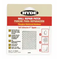 This drywall repair patch is used for covering holes and cracks in walls and ceilings prior to painting. The 4 in x 4 in gray patch provides 0.11 sq ft of coverage for small-area repairs