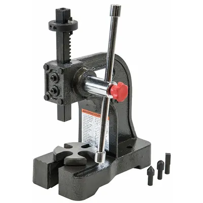 PALMGREN Arbor Press: 1/2 ton Force in Tons, 7 1/2 in Swing (In.), 3-3/8 x 5 in - Hand and Power Tools