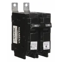 The Siemens B240HH is a 40 A, 2-pole miniature circuit breaker rated for 120/240V AC single-phase systems. It is a standard-type unit with a maximum AIR rating of 65kA at 120/240V AC, designed for bolt-on installation in P1 Panelboards. This breaker provides overcurrent protection in commercial and industrial power distribution applications